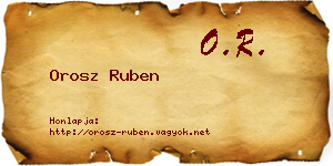Orosz Ruben névjegykártya